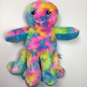 Build A Bear Pink Multi-Color Octopus Plush Stuffed Animal 17" w/ skirt